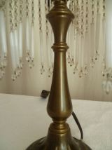 Lampe à poser champignon à pampilles, vintage