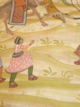 Ancienne estampe sur soie mongole