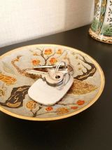 Vide poche en laiton motif "paons" 