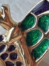 Broche perroquet émaillée vintage