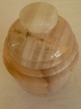 Petit pot en oxyx marbre 1970 Inde