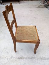 Chaise bois et tissu tapissier