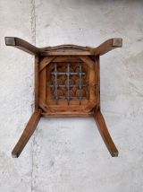 Chaise bois et tissu tapissier