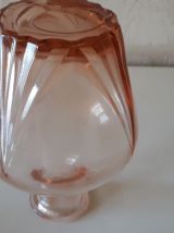 carafe rose ambree  en verre
