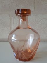 carafe rose ambree  en verre
