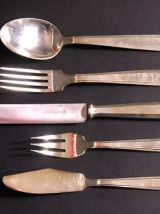 Couverts en Métal Argenté / Ménagère Ancienne 6 Personnes
