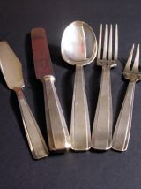 Couverts en Métal Argenté / Ménagère Ancienne 6 Personnes