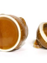 Petit Pot à Miel en céramique 1980 / Décor Ruche