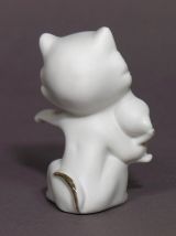 Figurine Rare Ancienne Chat - Chaton / Biscuit de Porcelaine