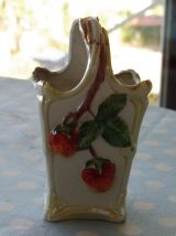 Panier décor fraises biscuit très fin