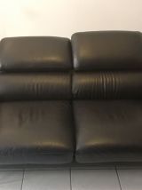 Canapé Design Cuir Noir