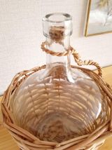 Dame Jeanne verre et rotin 