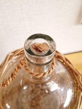 Dame Jeanne verre et rotin 