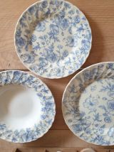 Ensemble de 3 assiettes anglaises Churchill 