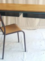 BUREAU VINTAGE A 2 CASIERS METAL