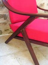  fauteuil scandinave rouge