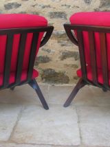  fauteuil scandinave rouge