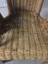 Fauteuil enfant en osier et rotin