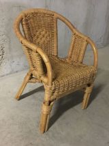 Fauteuil enfant en osier et rotin