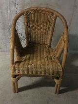 Fauteuil enfant en osier et rotin