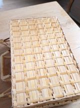 Valisette en osier vintage. 