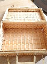 Valisette en osier vintage. 