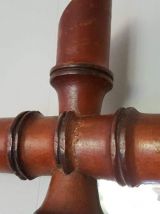 miroir bambou vintage en bois