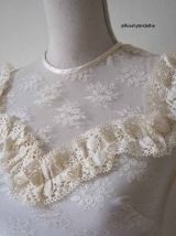 Robe en dentelle victorien/edwardien hippie vintage 70's