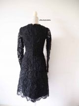 Robe chic de soirée en résille et tulle vintage 50's 60's