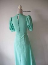 Longue robe hippie couleur vert menthe vintage 60's 70's