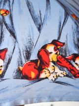 Parapluie kitsch poignée dorée vintage 60's