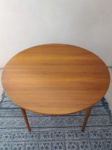 Table à manger ronde scandinave teck années 60