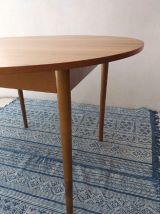 Table à manger ronde scandinave teck années 60