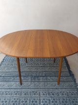 Table à manger ronde scandinave teck années 60