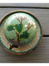 Lot de 2 pièces chinoises émaux