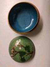 Lot de 2 pièces chinoises émaux