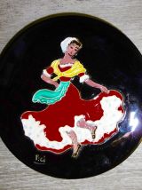 Lot de 2 Assiettes Faïence Décorative signée PICO