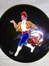 Lot de 2 Assiettes Faïence Décorative signée PICO