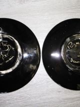 Lot de 2 Assiettes Faïence Décorative signée PICO