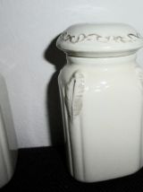 Lot de 2 petits pots à épices vintage céramique