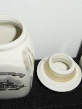 Lot de 2 petits pots à épices vintage céramique