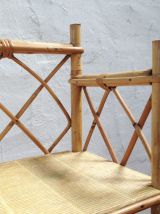 Etagère vintage en rotin