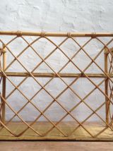 Etagère vintage en rotin