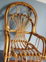 fauteuil enfant rotin vintage 2-8 ans