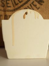 Jolie boîte à sel en céramique peinte à la main Luneville