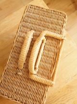 Valise, vanity en osier 