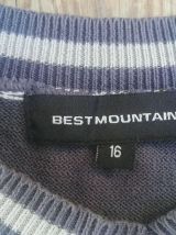 Pull coton bleu gris neuf jamais porté Best Mountain 16 ans