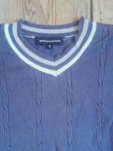 Pull coton bleu gris neuf jamais porté Best Mountain 16 ans