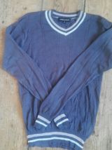 Pull coton bleu gris neuf jamais porté Best Mountain 16 ans