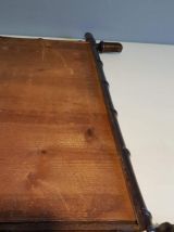 miroir bambou vintage en bois